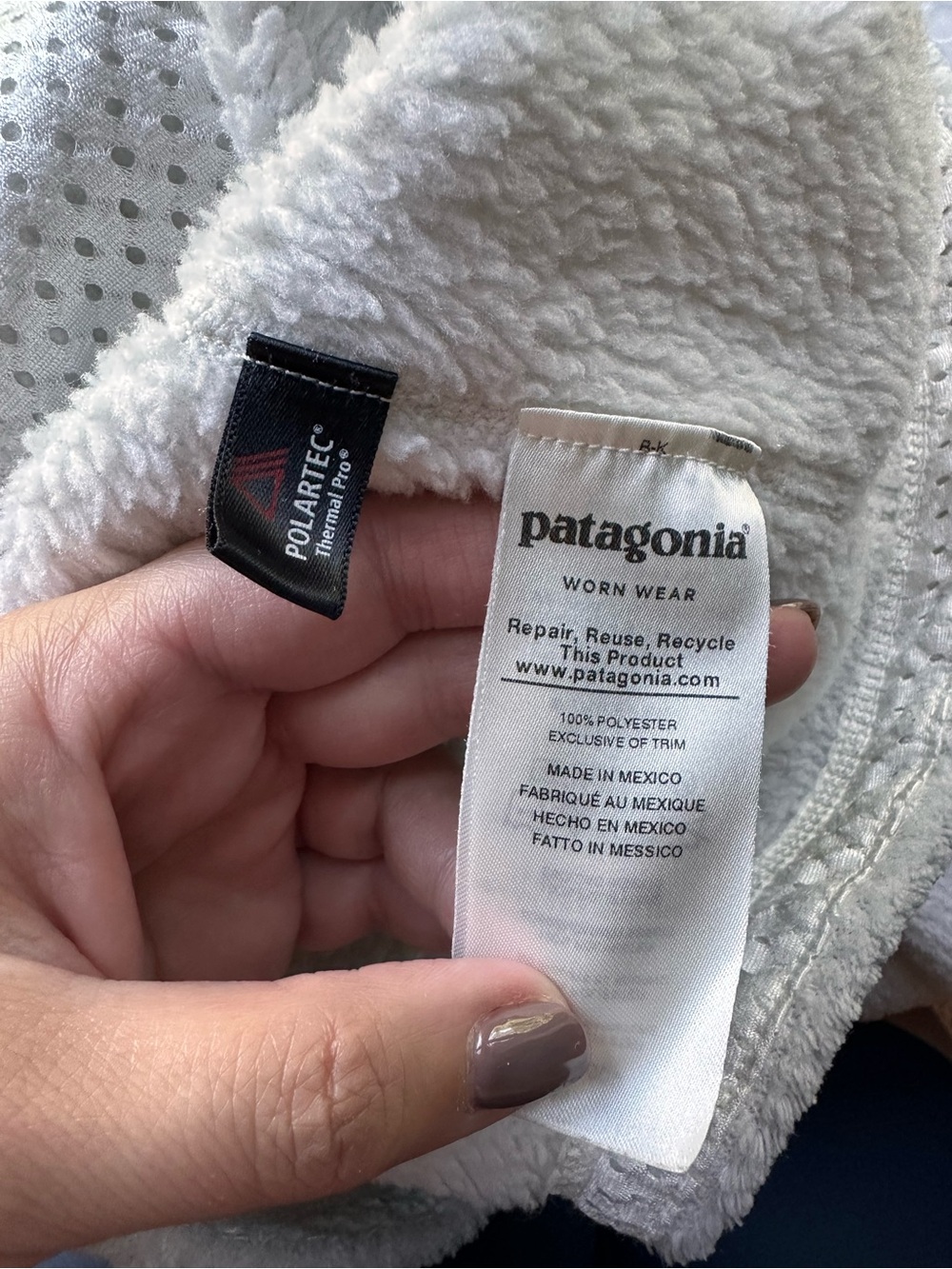 Patagonia Women’s Re-Tool Snap-T Fleece Pullover Cream off white Small - Picture 5 of 6
